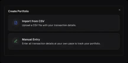 Import Your Holdings